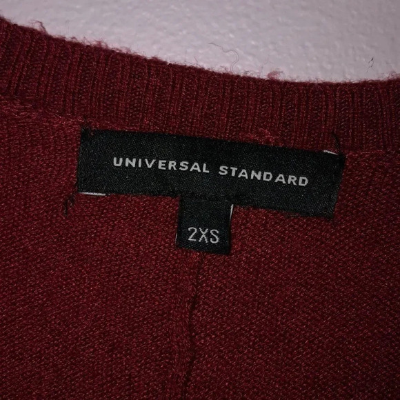 NWOT Unviersal standard Arenal tie burgundy tie sweater - Picture 3 of 12